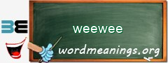 WordMeaning blackboard for weewee